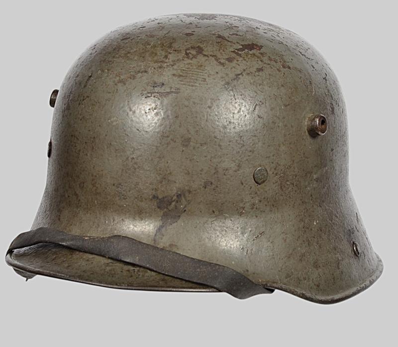 WW1 German M17 Steel Helmet with Chinstrap - Weissenburger & Co Maker