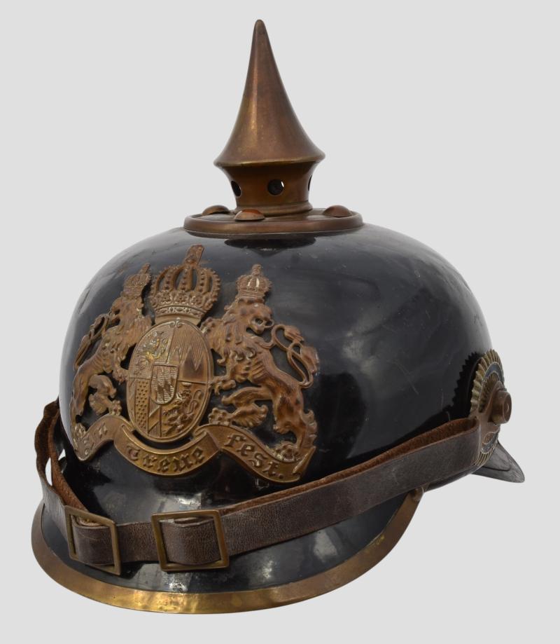 WW1 German Ersatz Tin Pickelhaube Of Bavaria By Bing of Nuremberg