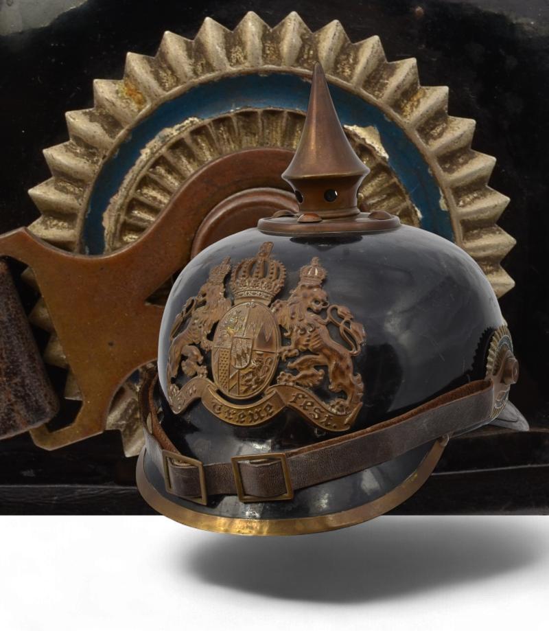 WW1 German Ersatz Tin Pickelhaube Of Bavaria By Bing of Nuremberg