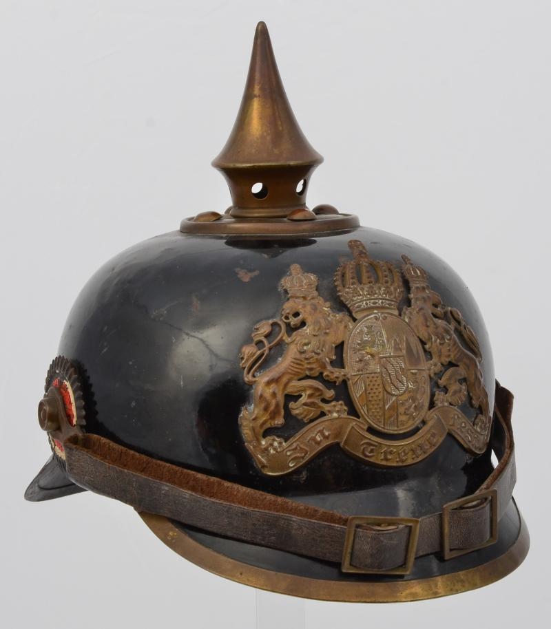 WW1 German Ersatz Tin Pickelhaube Of Bavaria By Bing of Nuremberg