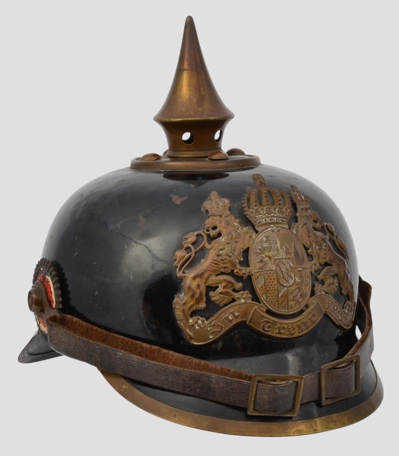 WW1 German Ersatz Tin Pickelhaube Of Bavaria By Bing of Nuremberg