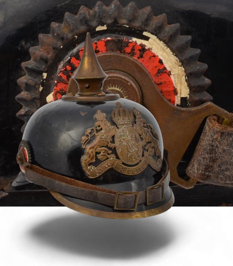 WW1 German Ersatz Tin Pickelhaube Of Bavaria By Bing of Nuremberg