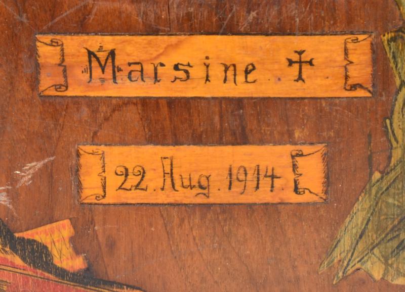 WW1 German Soldiers Hesse Lieb-Garde 115 Memorial Picture and Decorated Frame