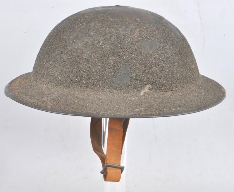 WW1 US M17 Helmet Refurbished In Europe & With Thick Textured Camouflage Finish