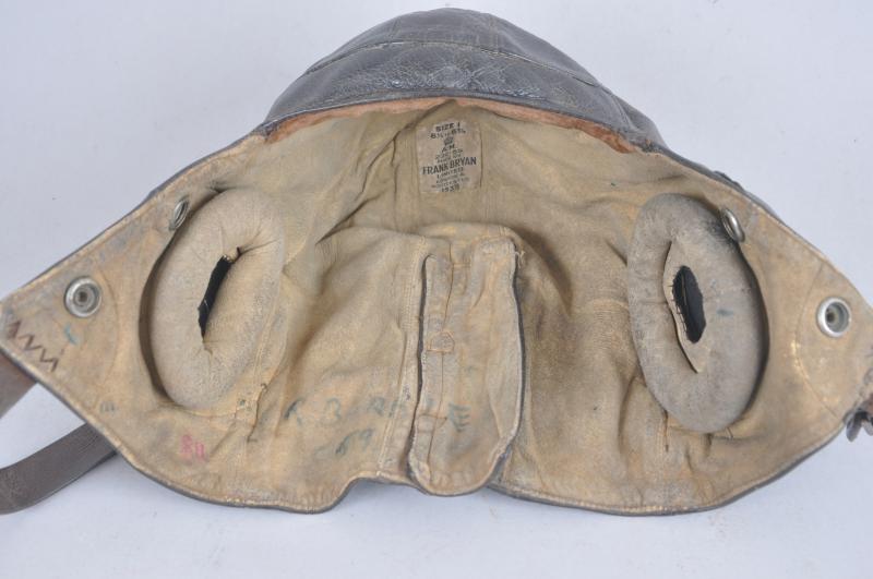 WW2 British 1939 Dated B Type Flying Helmet - Wearer KIA 26th March 1942 Holland