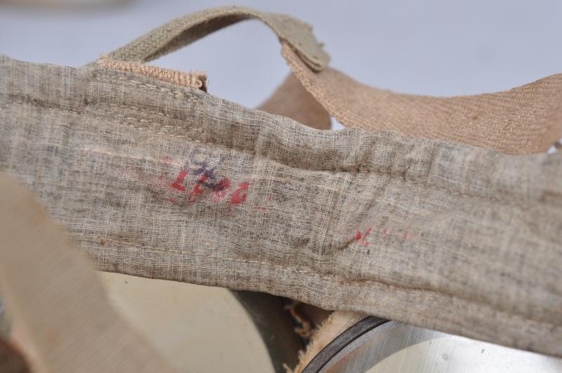 WW1 German Gummi Mask & Canister with Original Carrying & Short Strap 1916