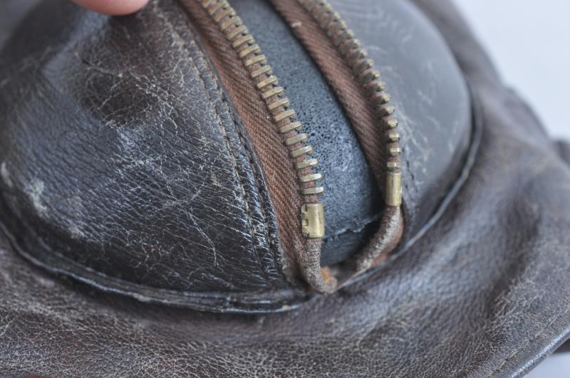 WW2 British RAF B Type Flying Helmet 1940 - With Cheek Protectors & Rubber Earcups