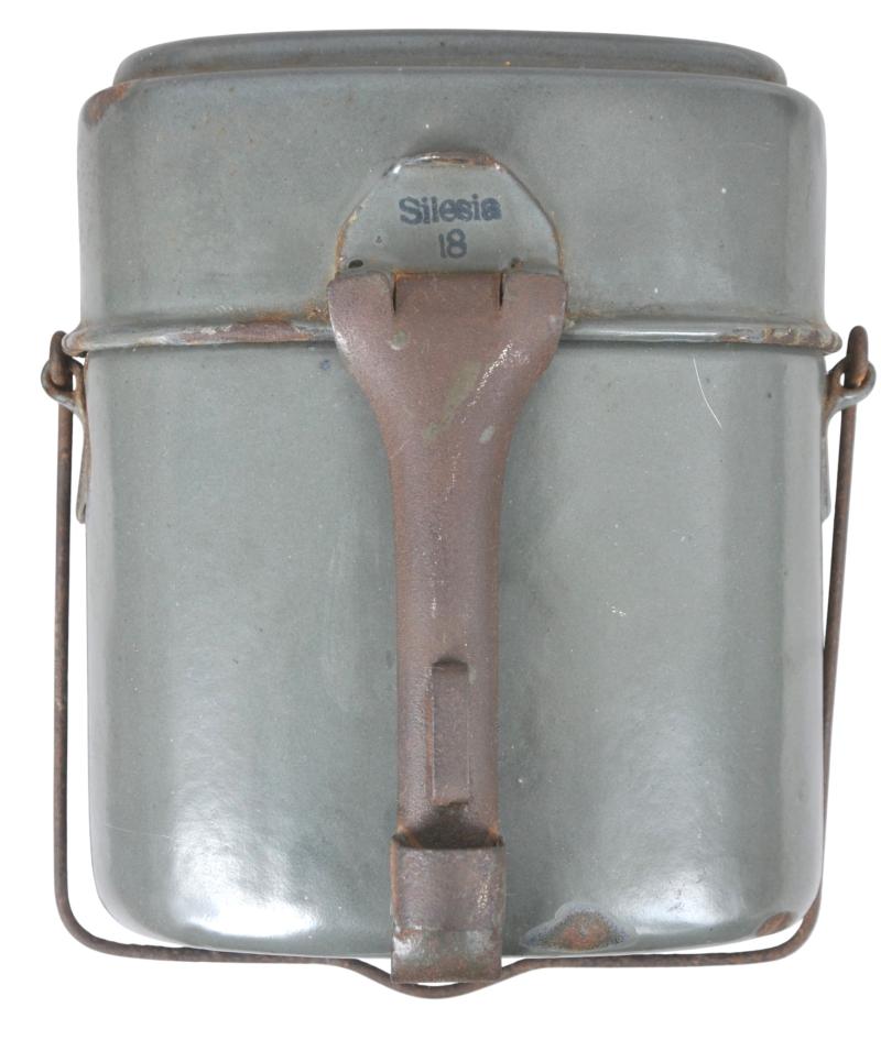 WW1 German Enamel Messtin - Matching Maker & 1918 Dates