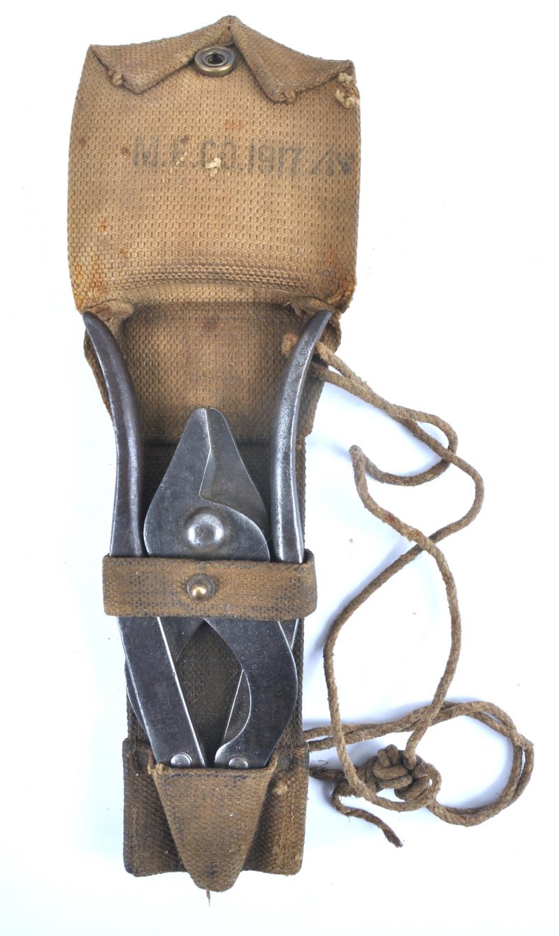 WW1 British Wirecutters & Webbing Pouch 1917