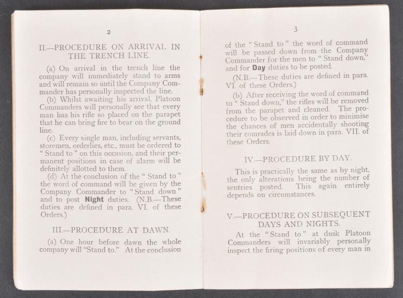 WW1 British ' Trench Orders' Manual By Gale & Polden
