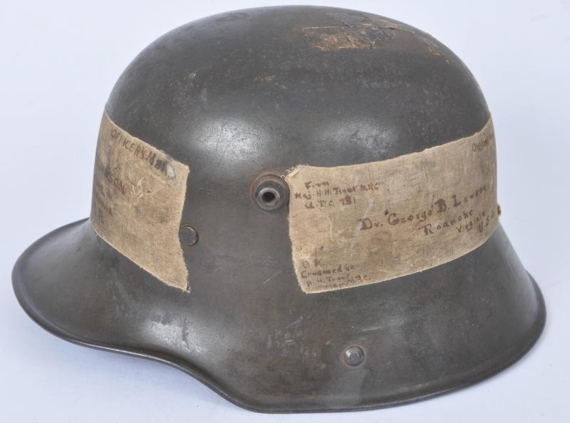 Published WW1 German Post Home Helmet Named to A Kanonier