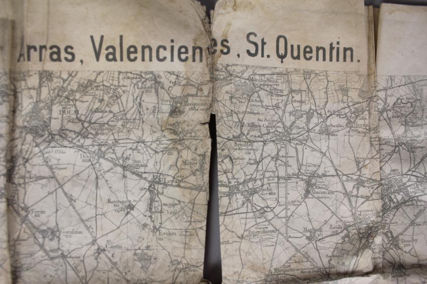 CS Militaria | WW1 Imperial German Map Of Arras , Valenciennes & St ...