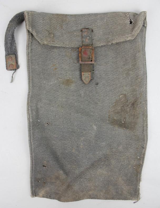 WW2 German Single Blue Canvas Grenade Bag